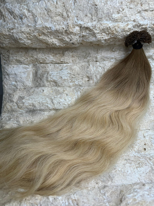 104G | 50CM | #12/24OMBRE | Russian Keratin Bonds ‘Premium Adult Donor’ | ‘Water Wave’