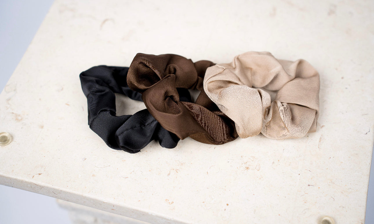 Mixed Satin Scrunchy Set - 3 piece